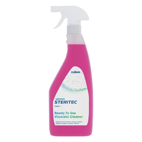Steritec Virucidal Cleaner Ready to Use 750ml (Pack of 6) - HY534  Cleenol   