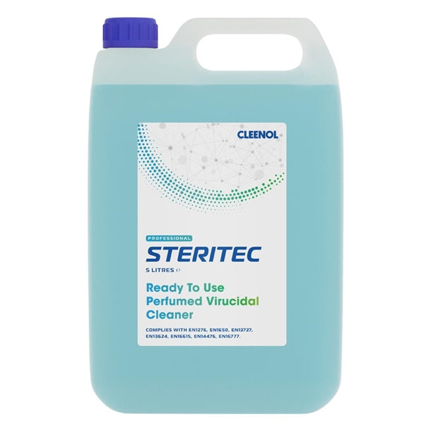 Steritec Perfumed Virucidal Cleaner Ready to Use 5Ltr (Pack of 2) - HY537  Cleenol   