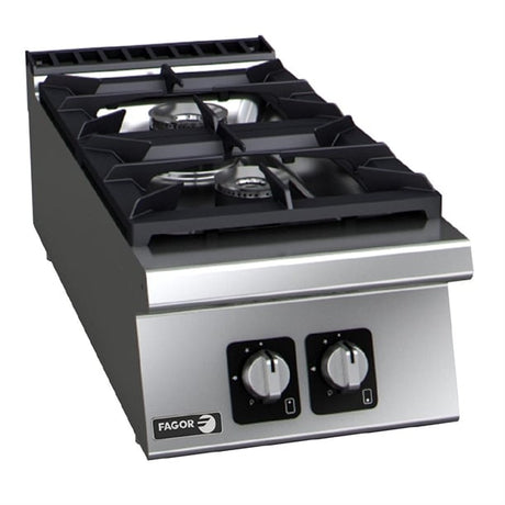 Fagor 900 Series 2 Burner Countertop Extra High Power Gas Hob 20.4kW - HY819  Fagor   