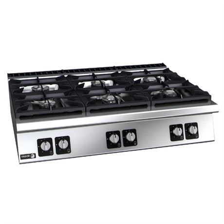 Fagor 900 Series 6 Burner Countertop Gas Hob 41.95kW - HY824  Fagor   