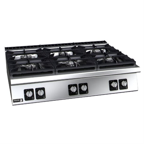 Fagor 900 Series 6 Burner Countertop High Power Gas Hob 50.2kW - HY826  Fagor   