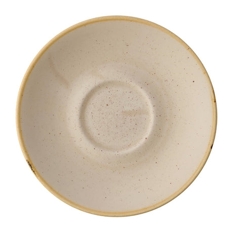 Churchill Stonecast Nutmeg Cream Cafe Cappuccino Saucers 158mm (Pack of 12) - HY946 Churchill Super Vitrified Churchill Super Vitrified   