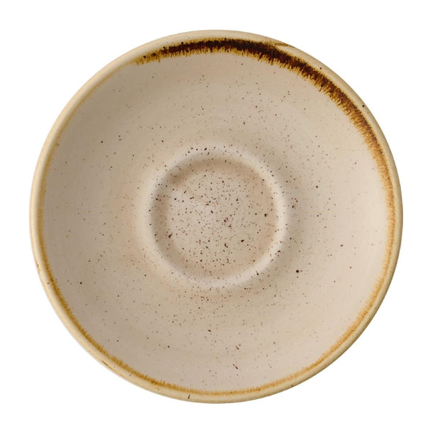 Churchill Stonecast Nutmeg Cream Cafe Espresso Saucers 115mm (Pack of 12) - HY947 Churchill Super Vitrified Churchill Super Vitrified   