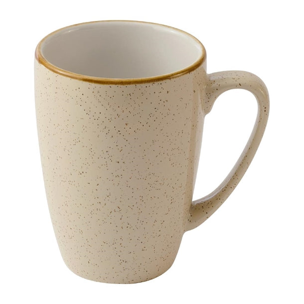 Churchill Stonecast Nutmeg Cream Profile Mugs 355ml (Pack of 12) - HY951 Churchill Super Vitrified Churchill Super Vitrified   