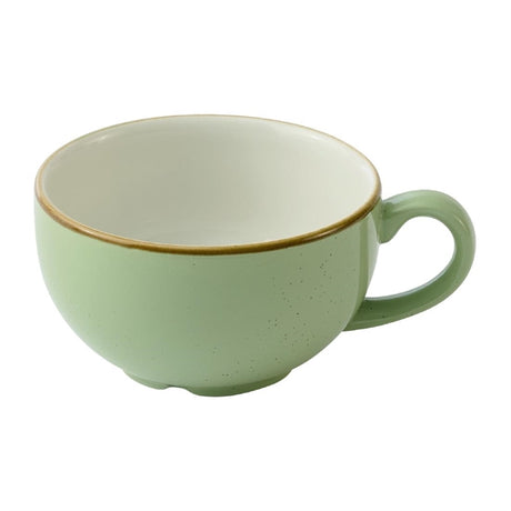 Churchill Stonecast Sage Green Cafe Cappuccino Cups 336ml (Pack of 12) - HY954 Cups and Mugs Churchill Super Vitrified