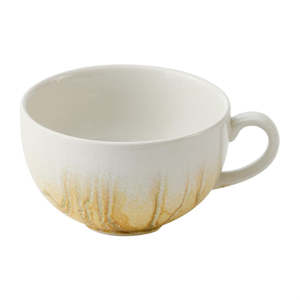 Churchill China Tide Gold Cafe Cappuccino Cups 355ml (Pack of 12) - HY968 Cups and Mugs Churchill Super Vitrified