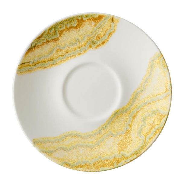 Churchill China Tide Gold Cappuccino Saucers 158mm (Pack of 12) - HY971 Churchill Super Vitrified Churchill Super Vitrified   