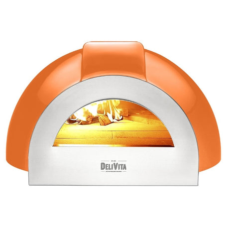 DeliVita Pro Dual Fuel Pizza Oven Orange Blaze+ Chimney - HZ253  DeliVita   