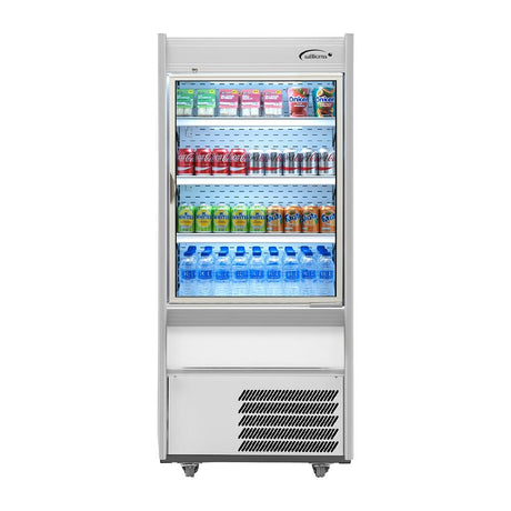 Williams Slimline Gem Multideck Fridge White with Hinged Front Door R70-WCD-HFD - HZ270 Refrigerated Merchandisers Williams