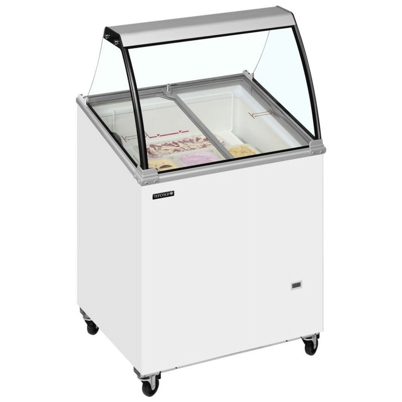 Tefcold Scoop Ice Cream Counter Display 4 x 5 Litre - IC200SCE + CANOPY Ice Cream Display Freezers Tefcold   