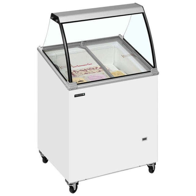 Tefcold Scoop Ice Cream Counter Display 4 x 5 Litre - IC200SCE + CANOPY Ice Cream Display Freezers Tefcold   