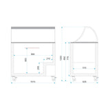 Tefcold Scoop Ice Cream Counter Display Freezer 7 x 5 Litre - IC300SC + CANOPY Ice Cream Display Freezers Tefcold   