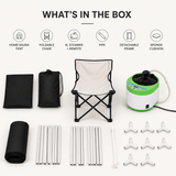 KOVE Portable Steam Sauna Tent | Home Steam Sauna with 4L Steamer & Chair - KOVE-STT