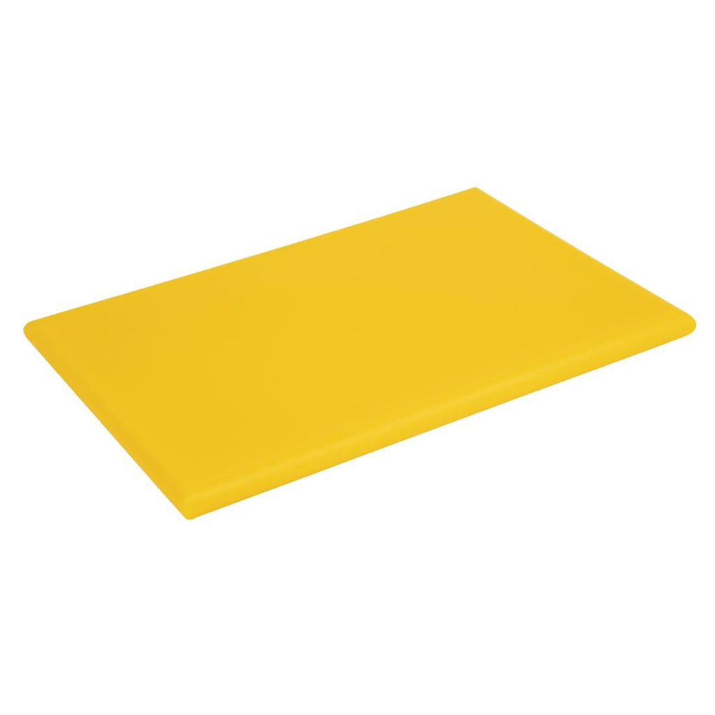 Hygiplas Thick High Density Yellow Chopping Board Standard 450x300x25mm - J039  Hygiplas   