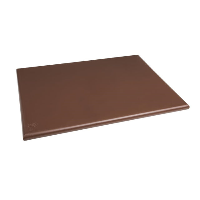 Hygiplas Thick High Density Brown Chopping Board Large 600x450x25mm - J041  Hygiplas   