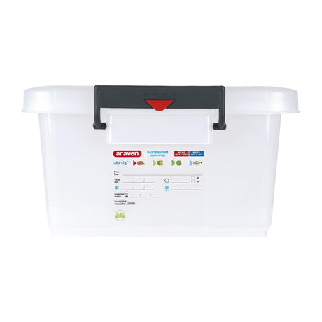 Araven Polypropylene Food Storage Container with Colour Clips 40Ltr - J244  Araven   