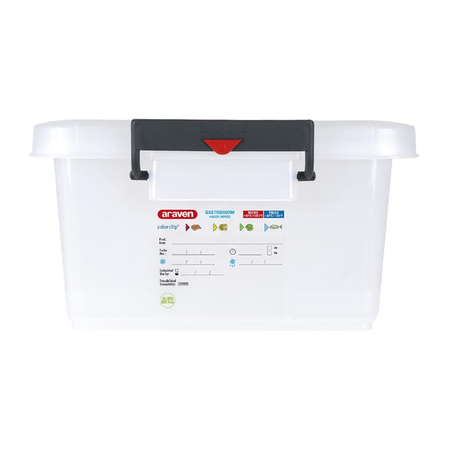 Araven Polypropylene Food Storage Container with Colour Clips 40Ltr - J244  Araven   