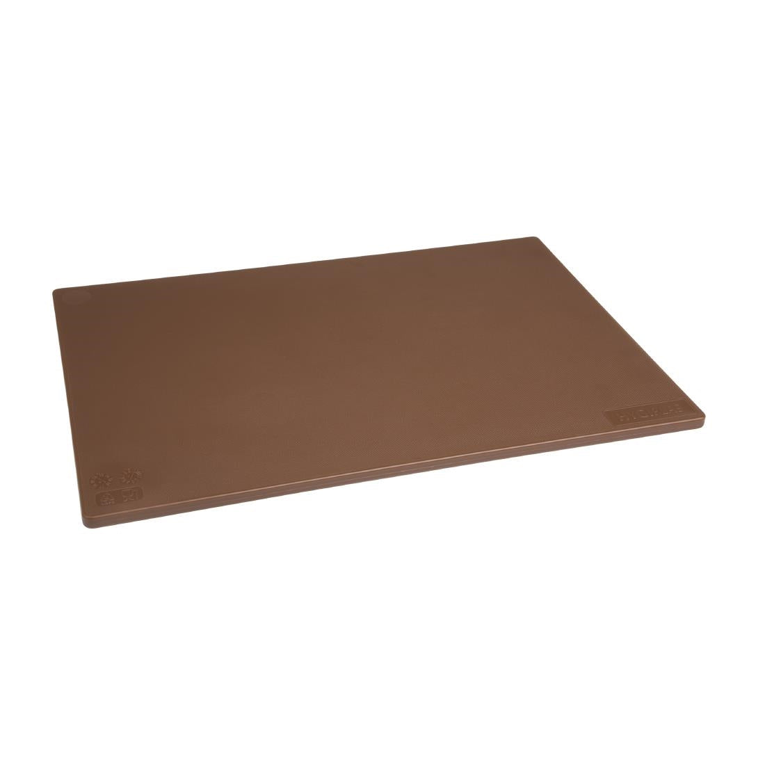Hygiplas Low Density Brown Chopping Board Standard 450x300x12mm - J256  Hygiplas   