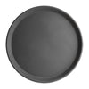 Olympia Kristallon Fibreglass Round Non-Slip Tray Black 356mm - J846  Olympia   