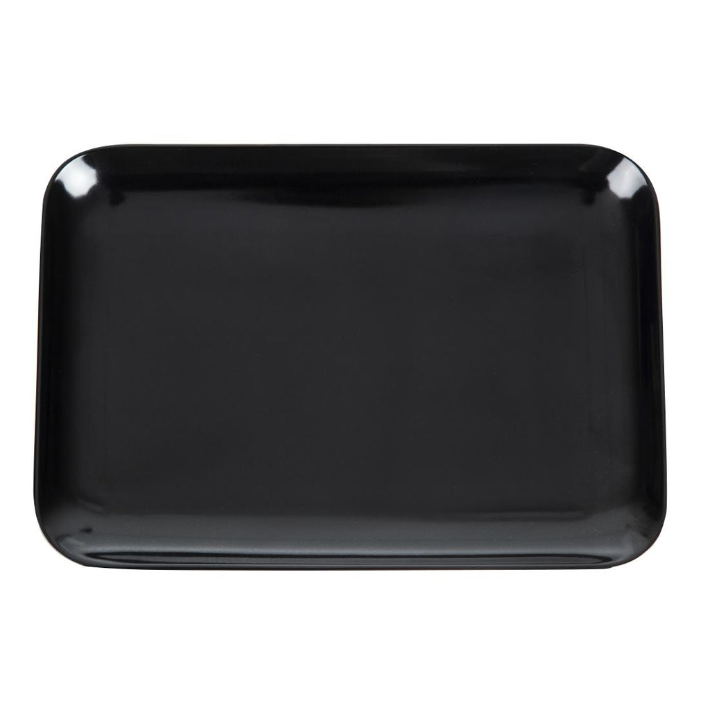 Dalebrook Melamine Medium Rectangular Platter Black 290mm - J896  Dalebrook   