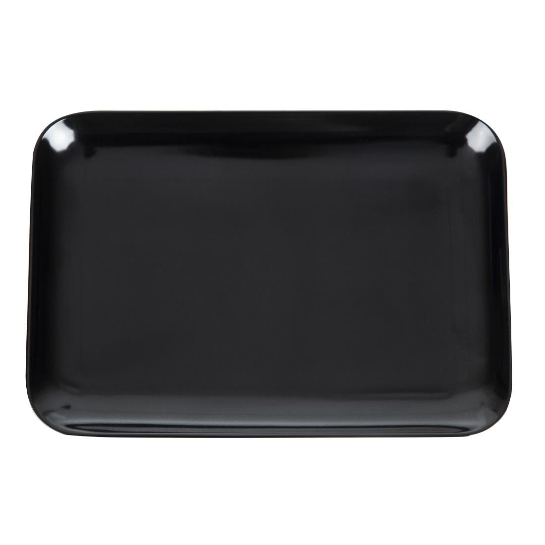 Dalebrook Melamine Medium Rectangular Platter Black 290mm - J896  Dalebrook   