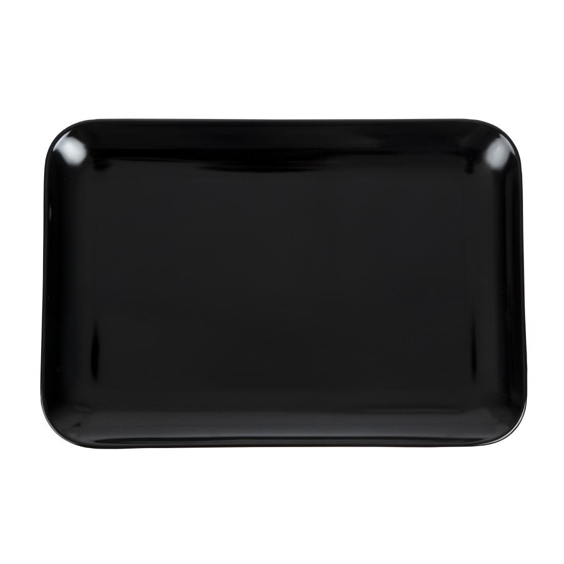 Dalebrook Melamine Large Rectangular Platter Black 330mm - J897  Dalebrook   