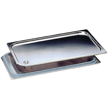 Matfer Bourgeat Stainless Steel Spill Proof 1/2 Gastronorm Lid - K099  Matfer Bourgeat   