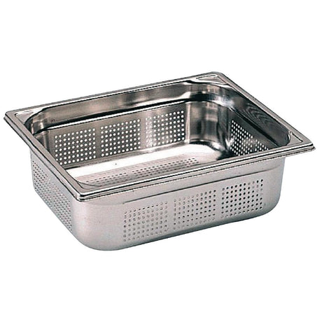 Matfer Bourgeat Stainless Steel Perforated 1/2 Gastronorm Tray 100mm - K145  Matfer Bourgeat   