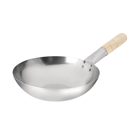 Vogue Mild Steel Wok Flat Base 254mm - K295  Vogue   