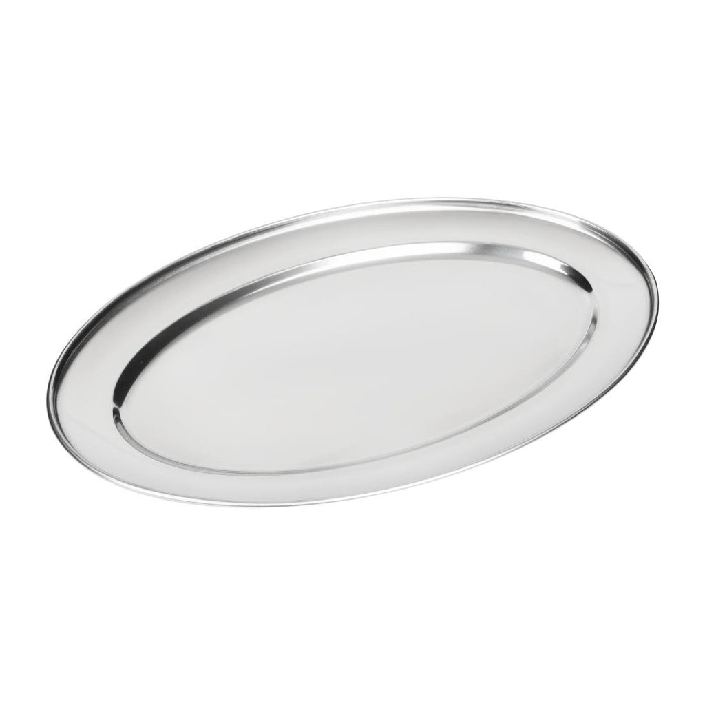 Olympia Stainless Steel Oval Serving Tray 550mm - K368  Olympia   