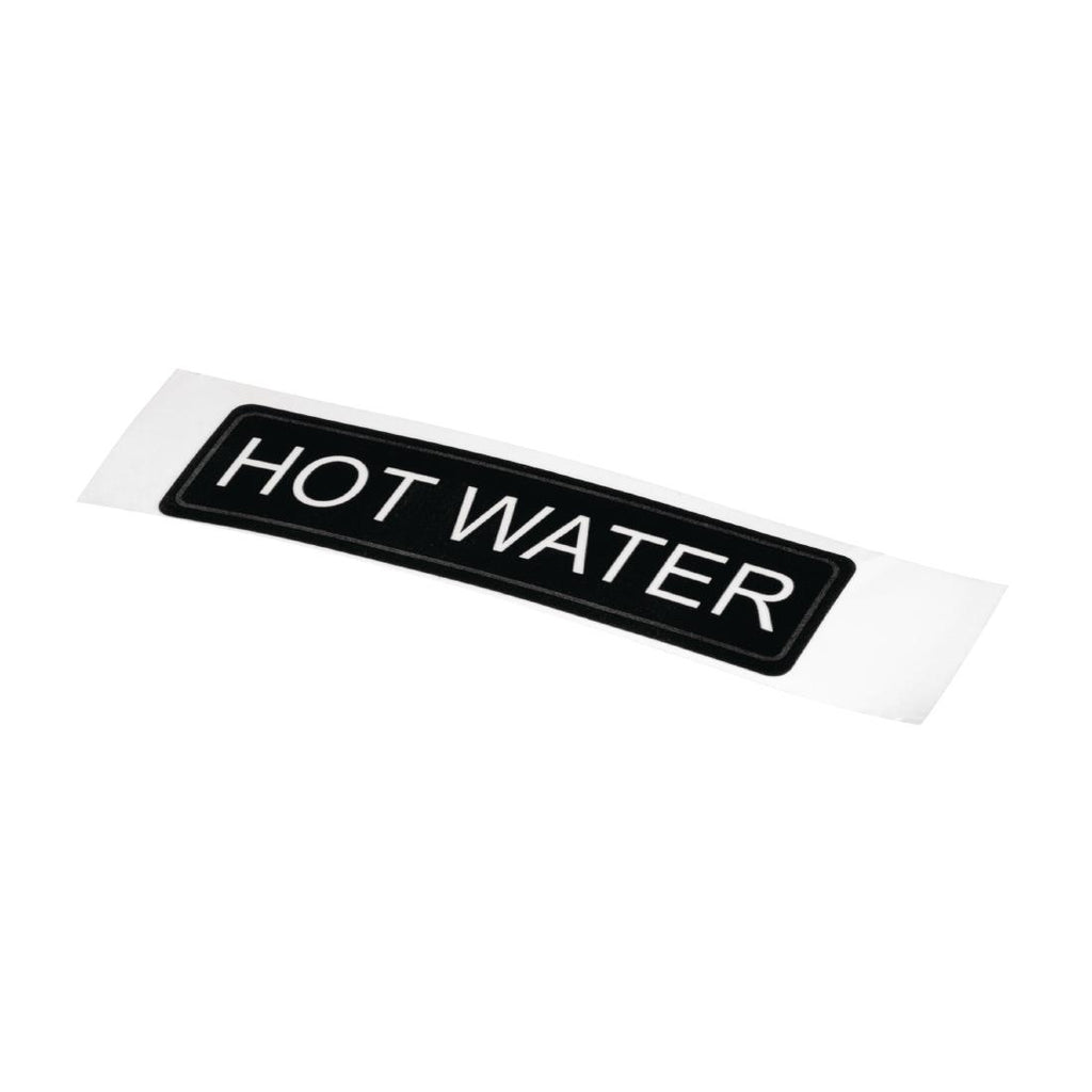 Olympia Adhesive Airpot Label Hot Water - K705  Olympia   