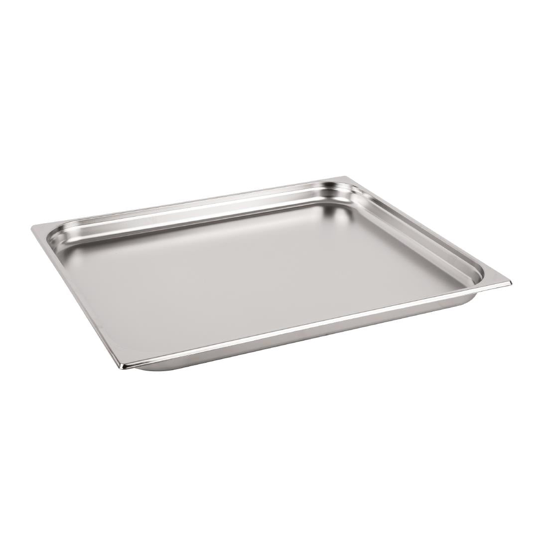 Vogue Stainless Steel 2/1 Gastronorm Tray 40mm - K801  Vogue   