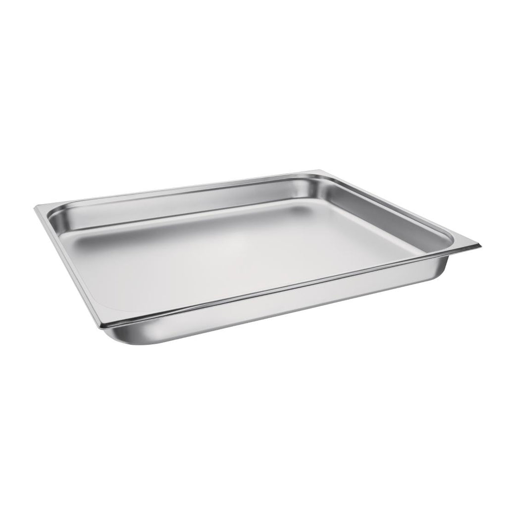 Vogue Stainless Steel 2/1 Gastronorm Tray 65mm - K802  Vogue   