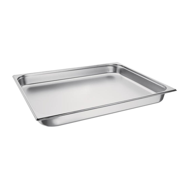 Vogue Stainless Steel 2/1 Gastronorm Tray 65mm - K802  Vogue   