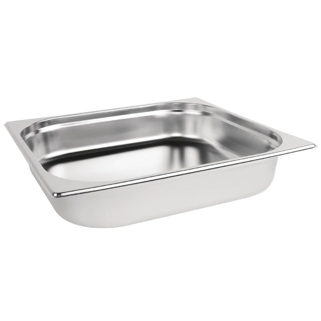 Vogue Stainless Steel 2/3 Gastronorm Tray 65mm - K811  Vogue   