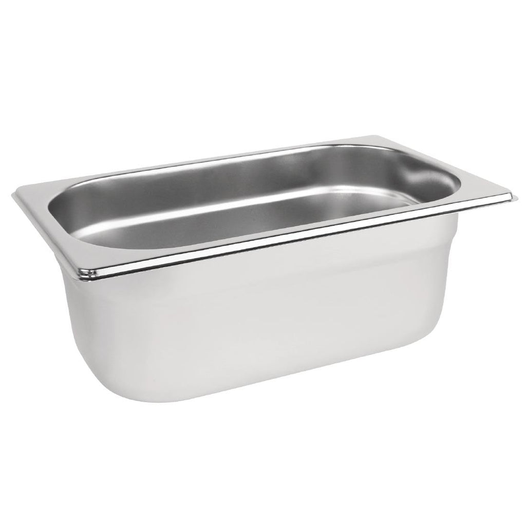 Vogue Stainless Steel 1/4 Gastronorm Tray 100mm - K819  Vogue   
