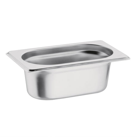 Vogue Stainless Steel 1/9 Gastronorm Tray 65mm - K824  Vogue   