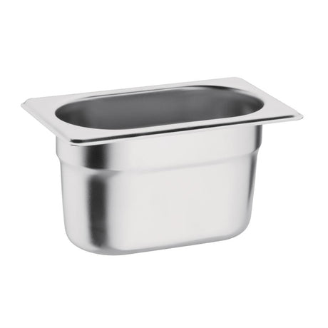 Vogue Stainless Steel 1/9 Gastronorm Tray 100mm - K825  Vogue   