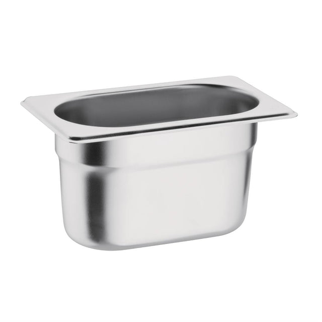 Vogue Stainless Steel 1/9 Gastronorm Tray 100mm - K825  Vogue   