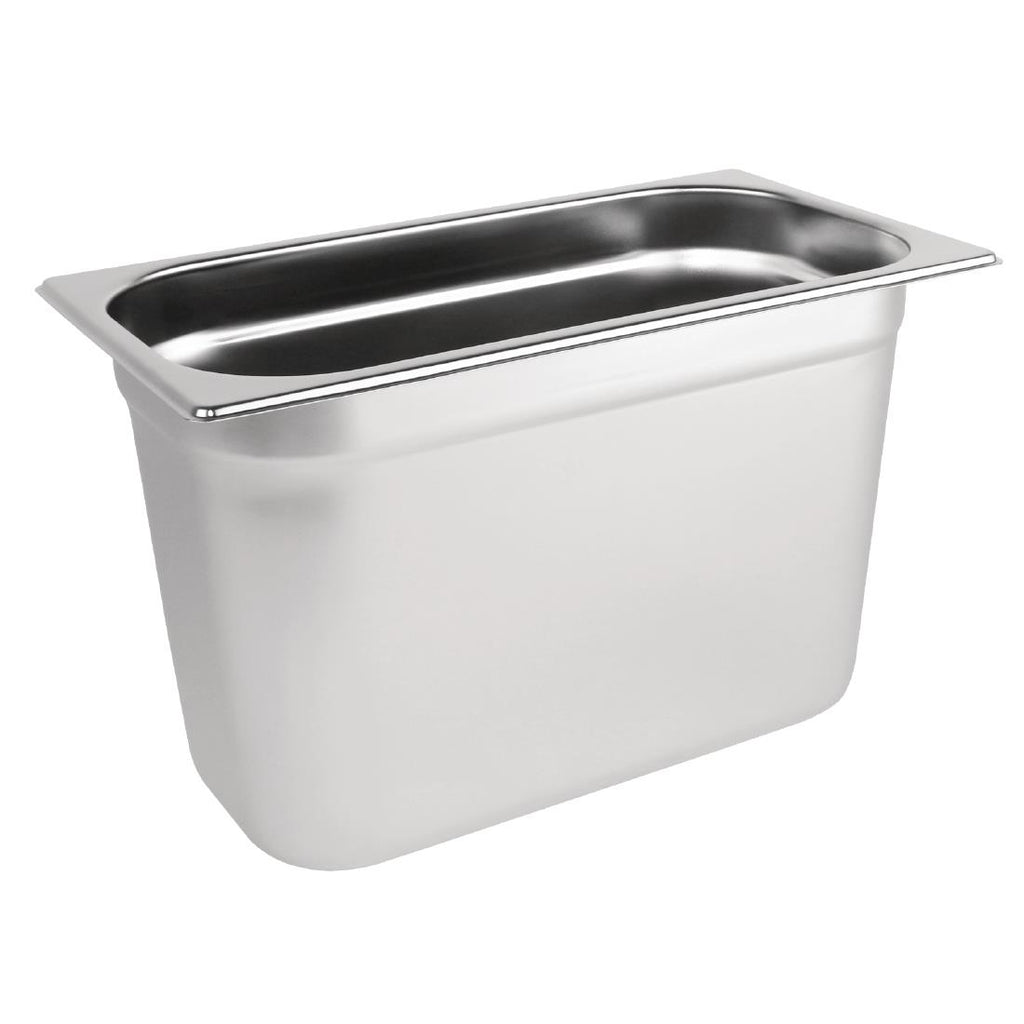 Vogue Stainless Steel 1/3 Gastronorm Tray 200mm - K936  Vogue   