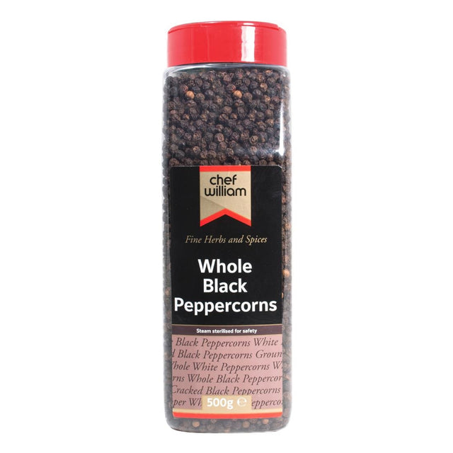 Chef William Whole Black Peppercorns 500g - KA001  Chef William   