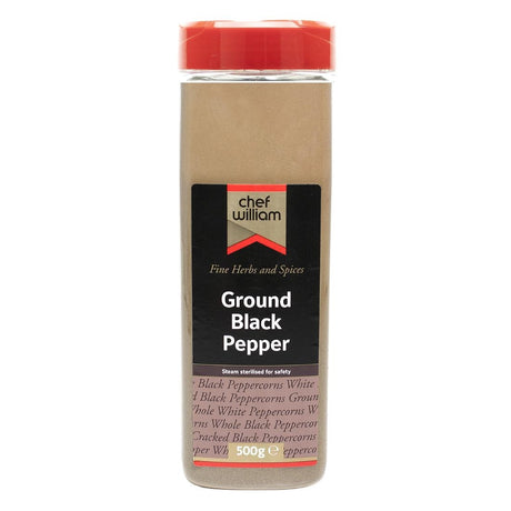 Chef William Ground Black Pepper 500g - KA003  Chef William   