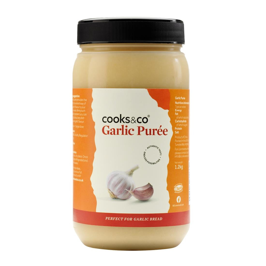 Cooks & Co Garlic Puree 1.2kg - KA065  Cooks & CO   