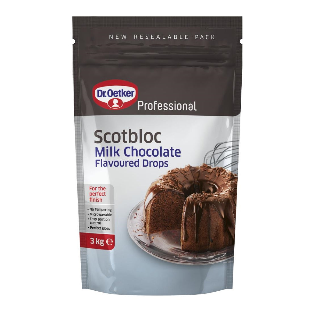 Dr Oetker Scotbloc Milk Chocolate Flavoured Drops 3kg - KA081  Dr Oetker   