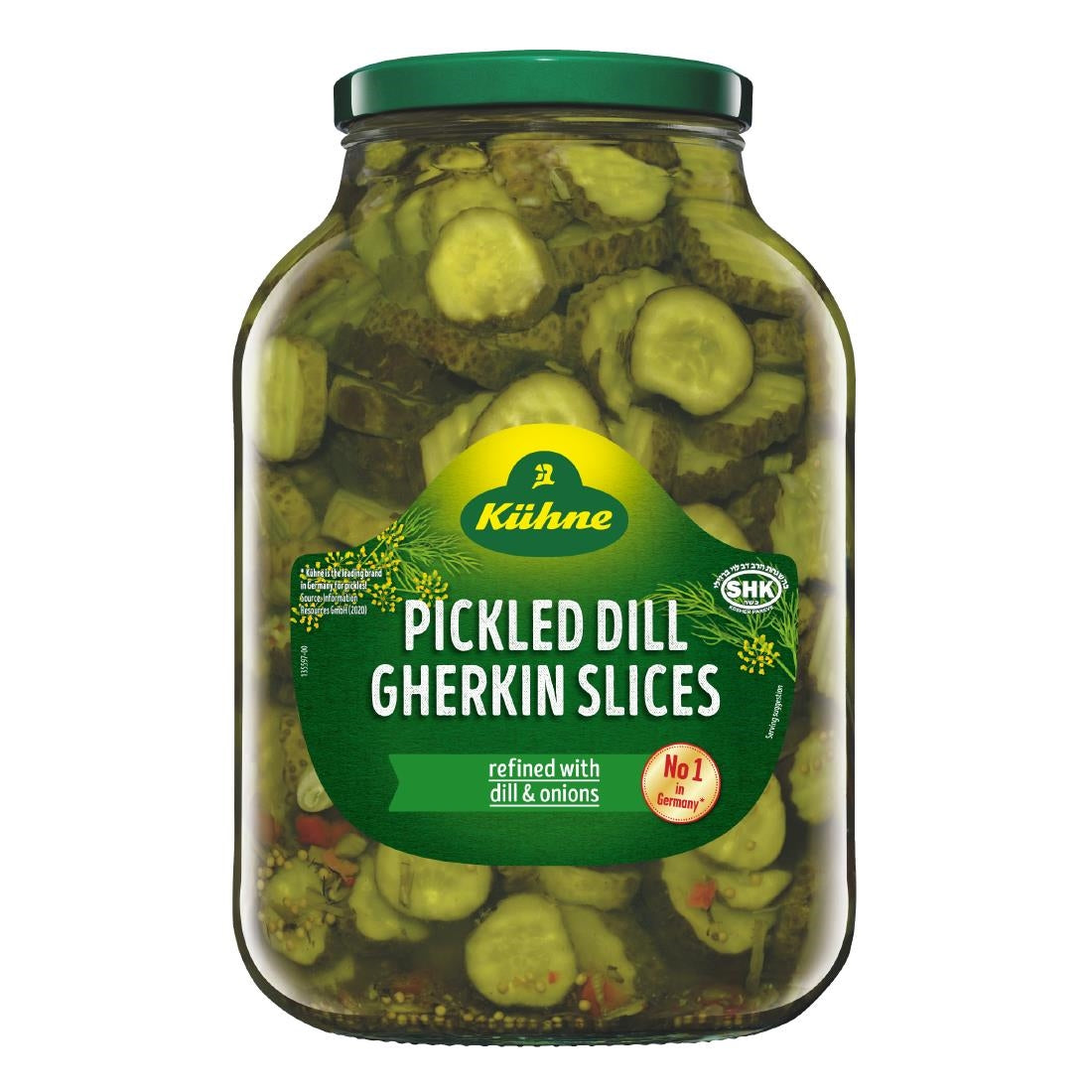Kuhne Dill Gherkin Slices 2.45kg (NDW 1.32kg) - KA095  Kuhne   