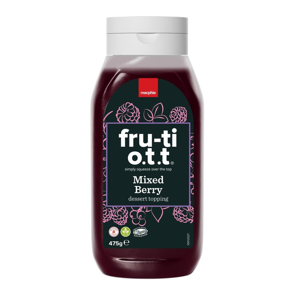 Macphie Fru-ti O.T.T Mixed Berry Dessert Topping 475g - KA111  Macphie   
