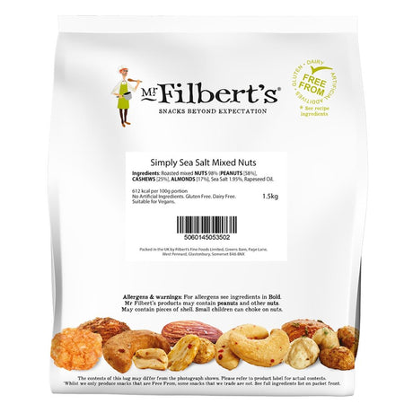 Mr Filbert's Simply Sea Salt Mixed Nuts 1.5kg - KA184  Mr Filbert's   
