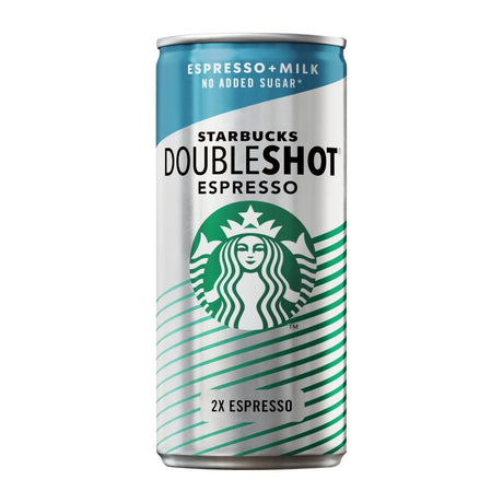 Starbucks Double Shot Espresso Iced Coffee No Added Sugar Cans 200ml (Pack of 12) - KA191  Starbucks   