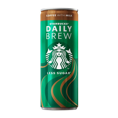 Starbucks Daily Brew Iced Coffee with Milk Cans 250ml (Pack of 12) - KA192  Starbucks   