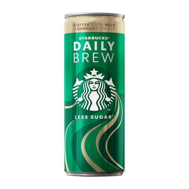 Starbucks Daily Brew Iced Coffee with Milk and Vanilla Cans 250ml (Pack of 12) - KA194  Starbucks   